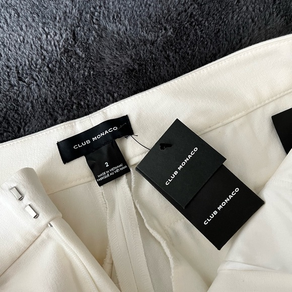 Off-white wide leg, cotton trouser - Picture 5 of 5